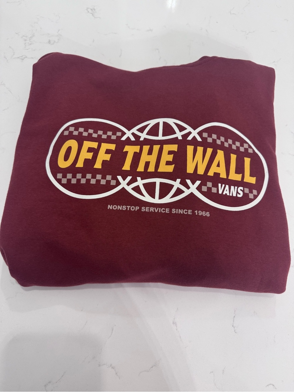 Vans Men's Brick Red 'Off The Wall' Graphic Hoodie - Picture 6 of 6